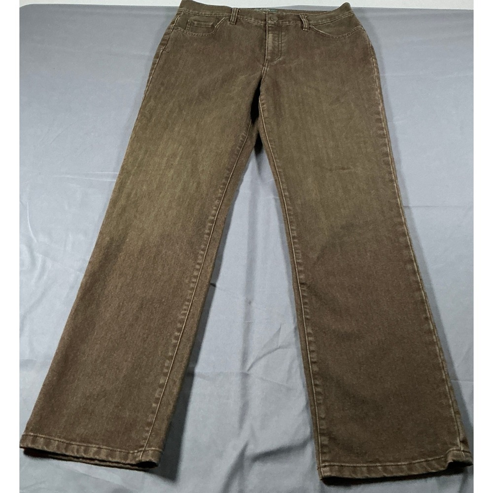 Lauren Ralph Lauren Brown Classic Straight Leg Jeans Womens 10‎ Stretch Denim